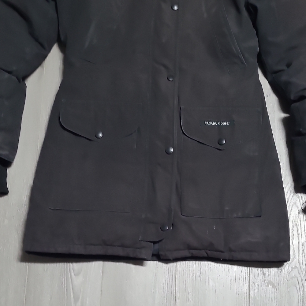 Canada Goose Black Parka with Fur Trim - Picture 5 of 16